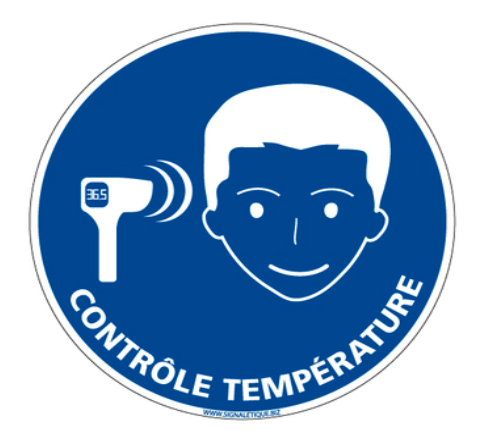 Signalisation d'hygiène et sécurité : prendre la température 